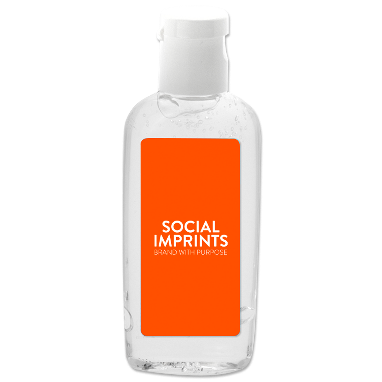 1 oz Clear Sanitizer in Oval Bottle