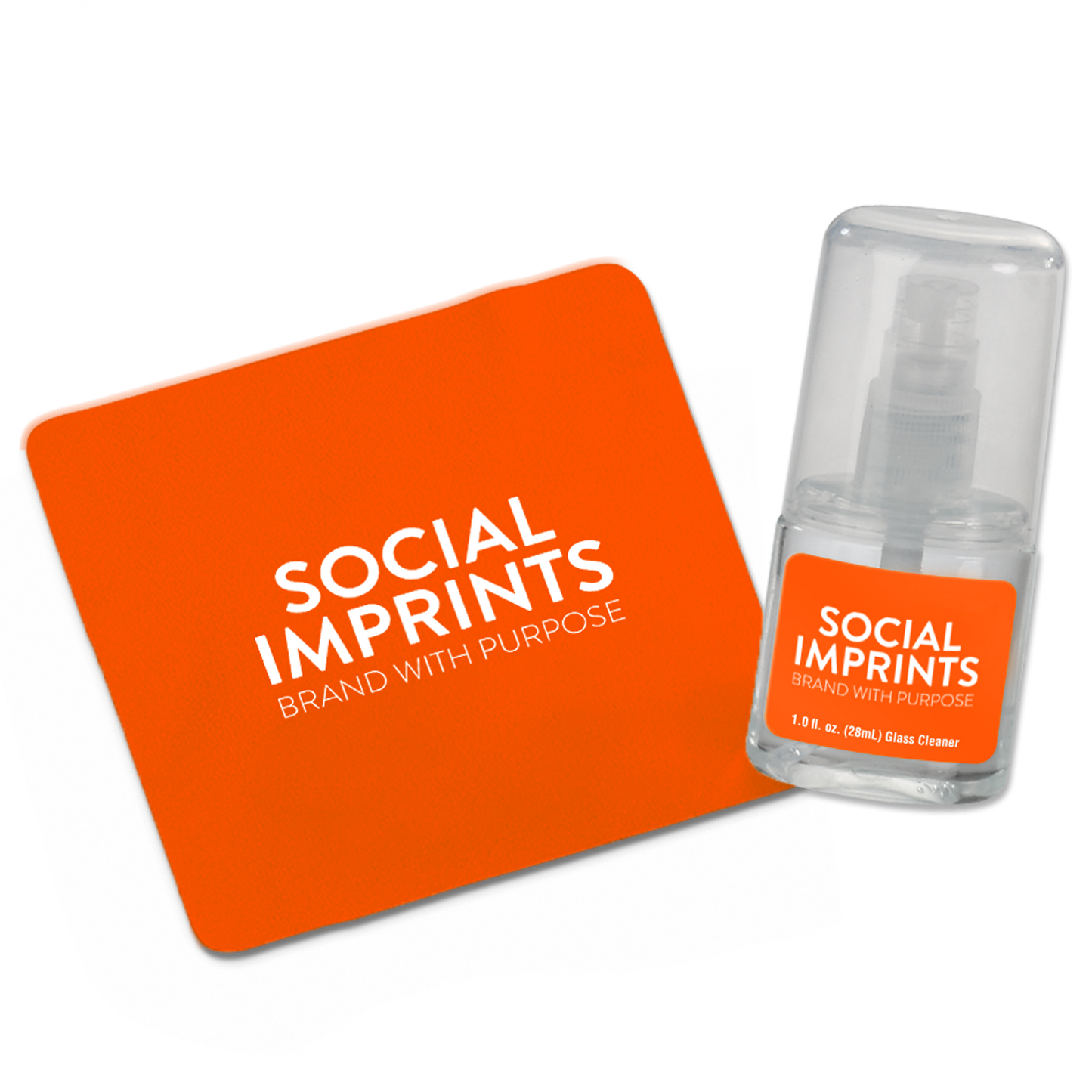 1 oz Glass/Lens Cleaner + 4" Sublimated Lens Cloth