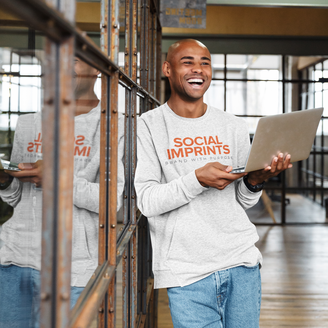 Social Imprints Crew Neck Sweatshirt