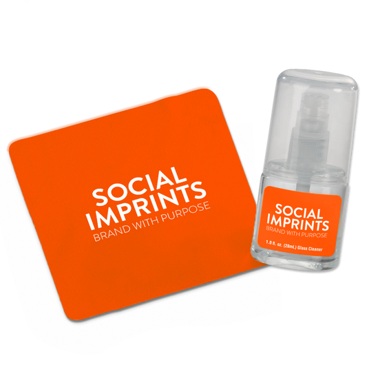 1 oz Glass/Lens Cleaner + 4" Sublimated Lens Cloth